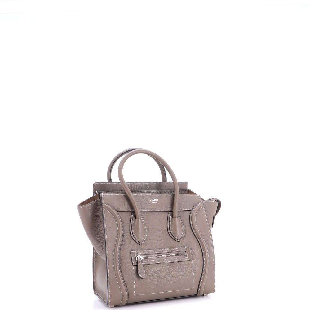 Celine Luggage Bag Grainy Leather Micro #268797C10B - Picture 2 of 7